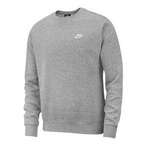 Nike Sportswear Men's Grey Heather /  White Club Fleece Crew FN3886-063 Size XXL